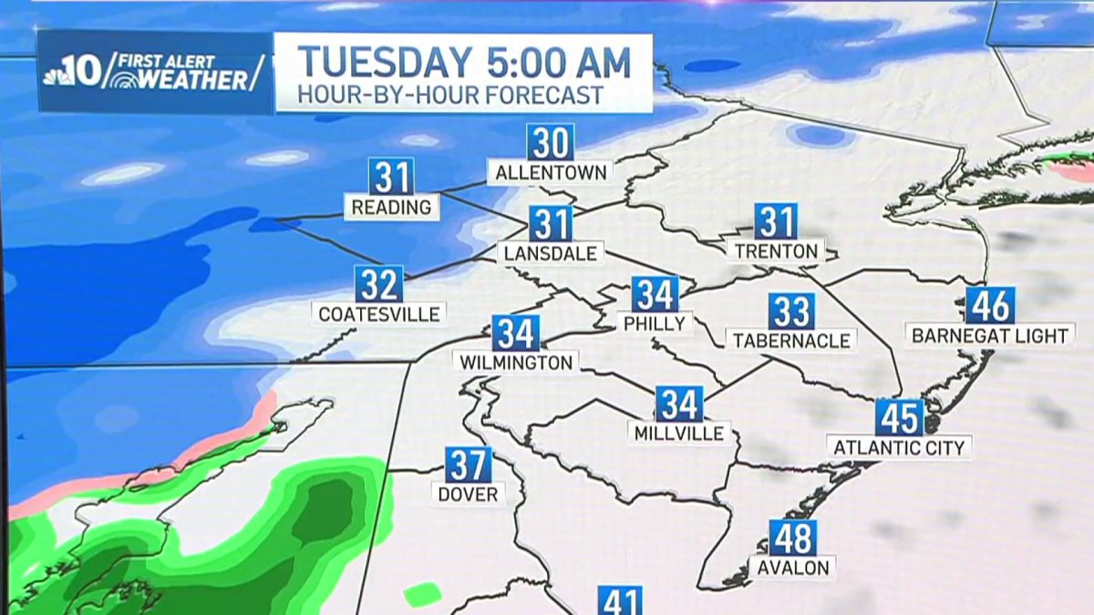 A winter storm will bring snow and a wintry mix of rain on Tuesday, beginning at around 3 a.m. and lasting throughout most of the day.