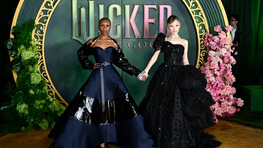 Cynthia Erivo and Ariana Grande attend the “Wicked: For Good” European Premiere at Cineworld London Leicester Square on November 10, 2025