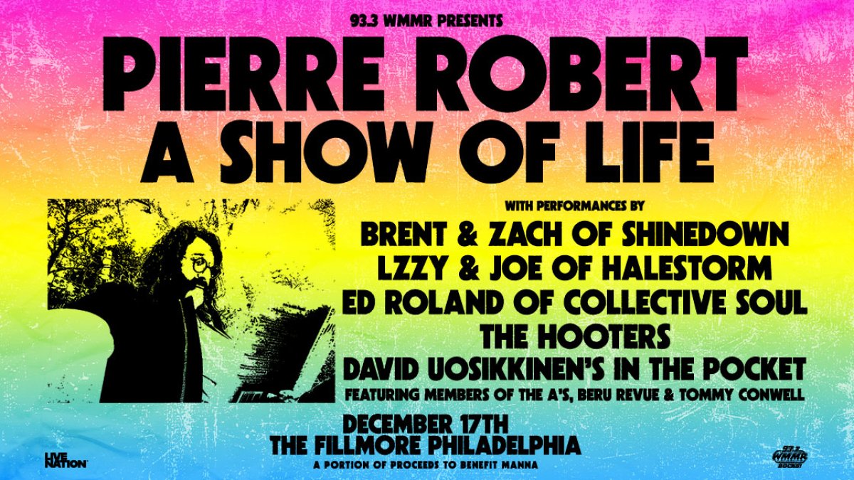 WMMR is set to present 'Pierre Robert: A Show of Life' at The Filmore in Philadelphia on Wednesday, Dec. 17, 2025.
