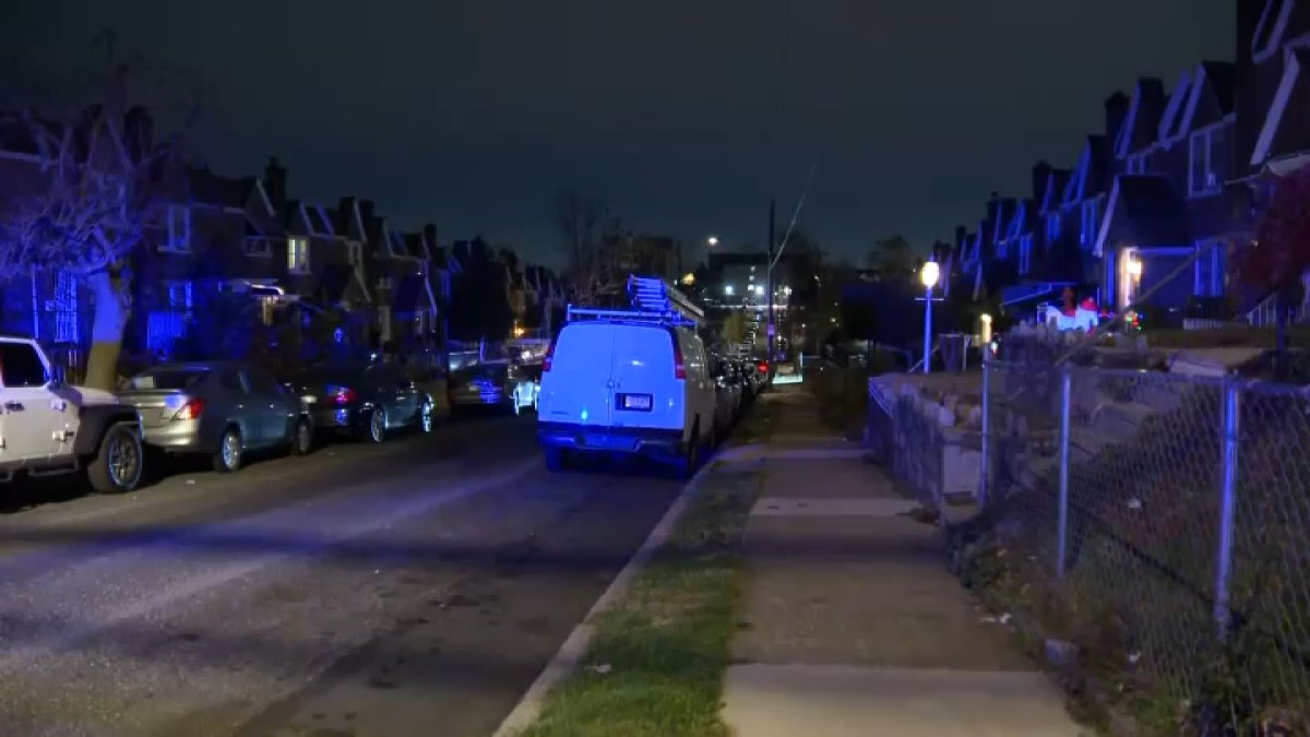 A Philadelphia police officer was injured after getting bit by a pit bull while responding to a call in Olney on Saturday night, police said.