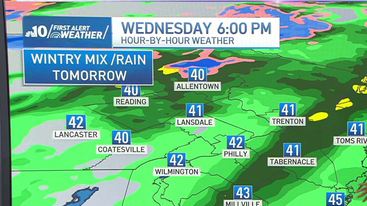 Wintry mix Wednesday – NBC10 Philadelphia