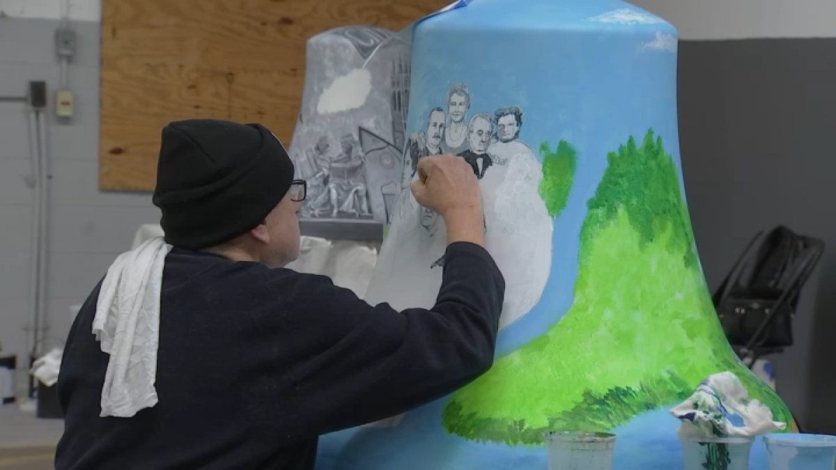 Artists paint replica Liberty Bells to display in Philadelphia neighborhoods