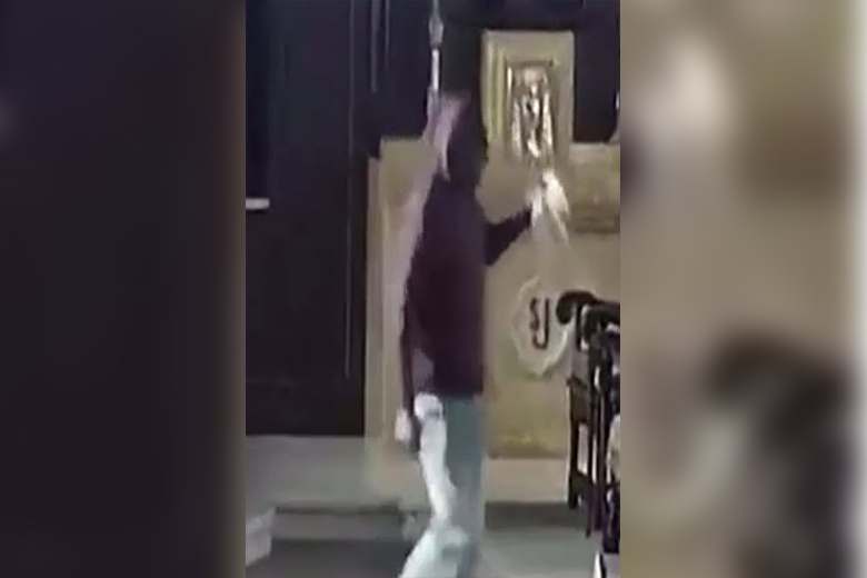 Caught on Cam: Man sought in break-in at church in Chestnut Hill