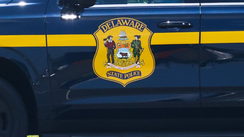 A Delaware state police vehicle