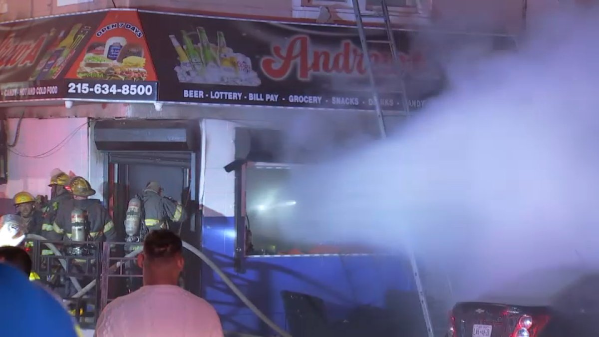 A fire at a three-story Kensington rowhome kept firefighters busy early Sunday.