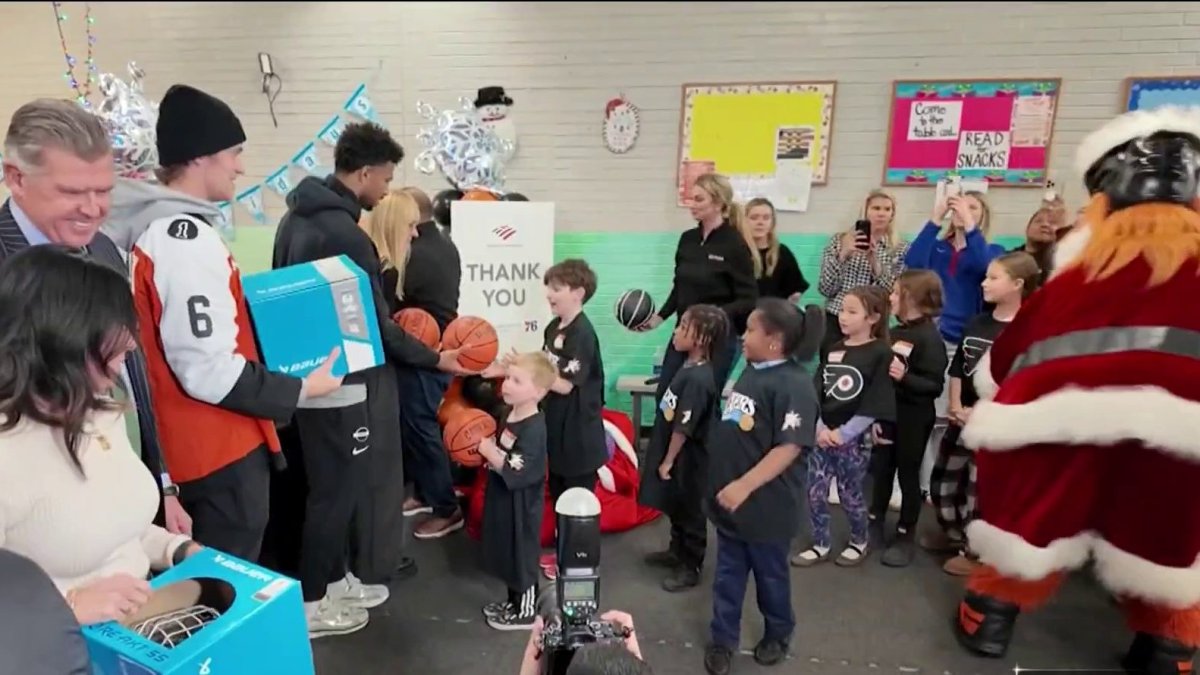 Sixers and Flyers team up to give $15,000 worth of sports gear to Philly kids