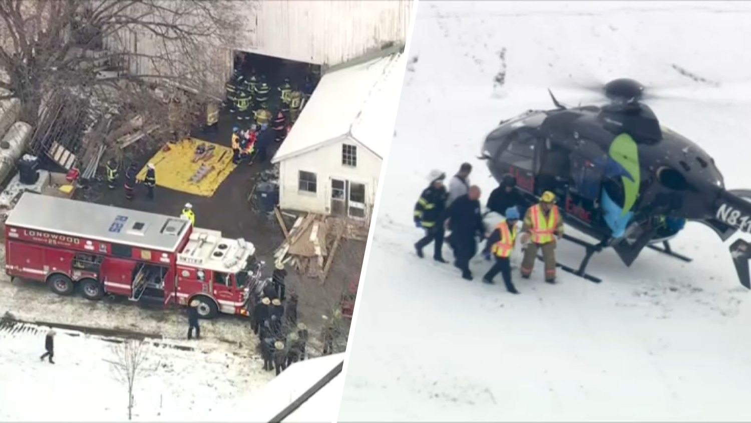 Person rescued after barn partially collapses in Chester County, Pennsylvania