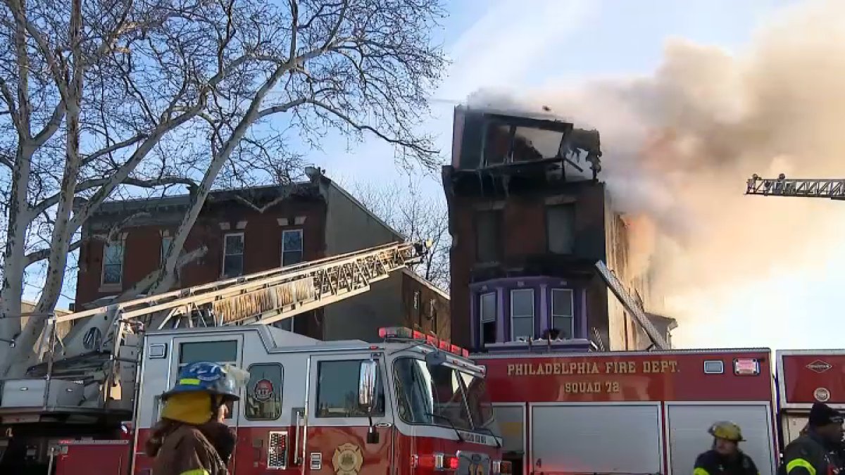 Firefighters battle early morning house fire in North Philadelphia