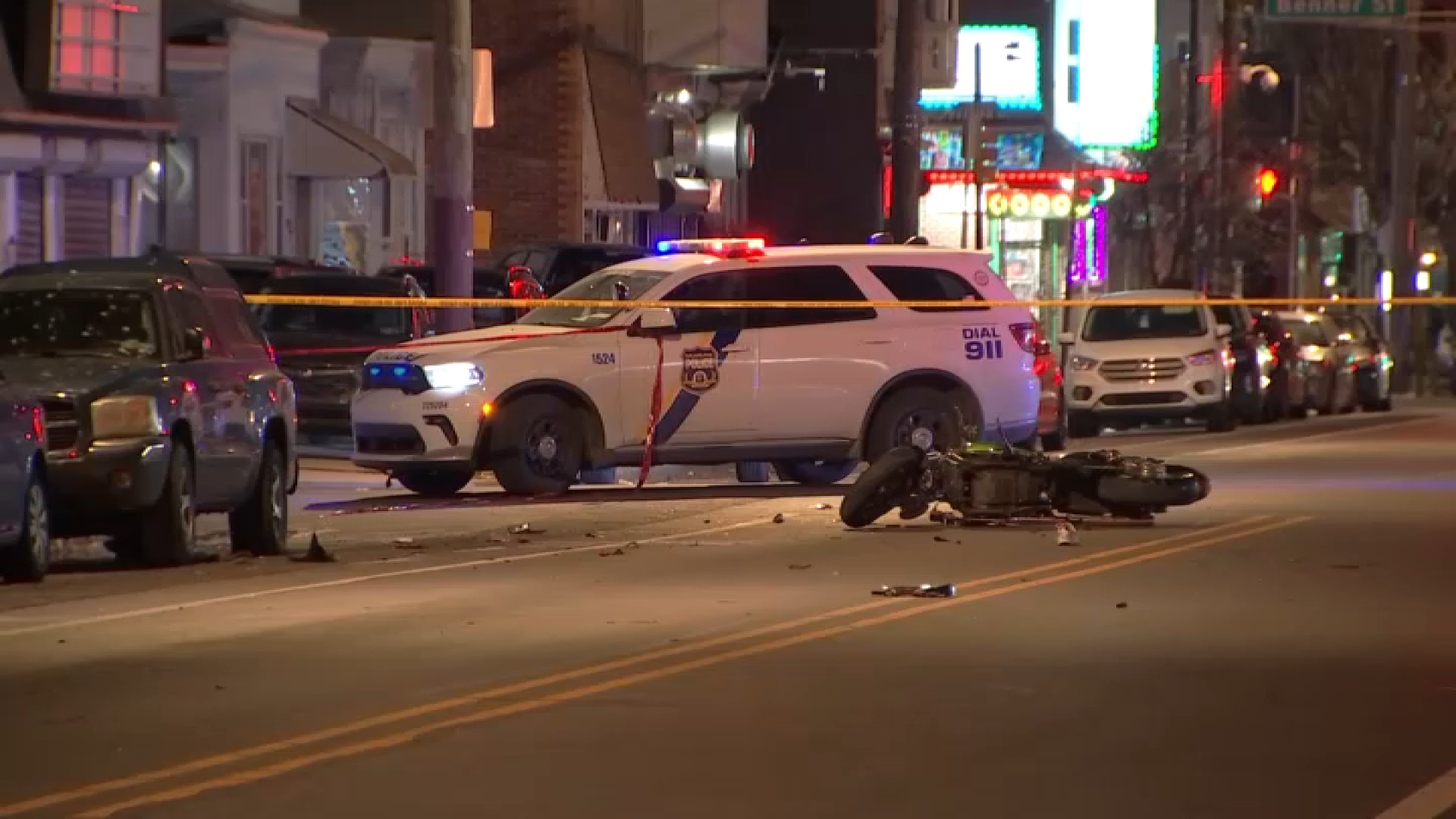 Police searching for driver after hit-and-run injures two people on motorcycle