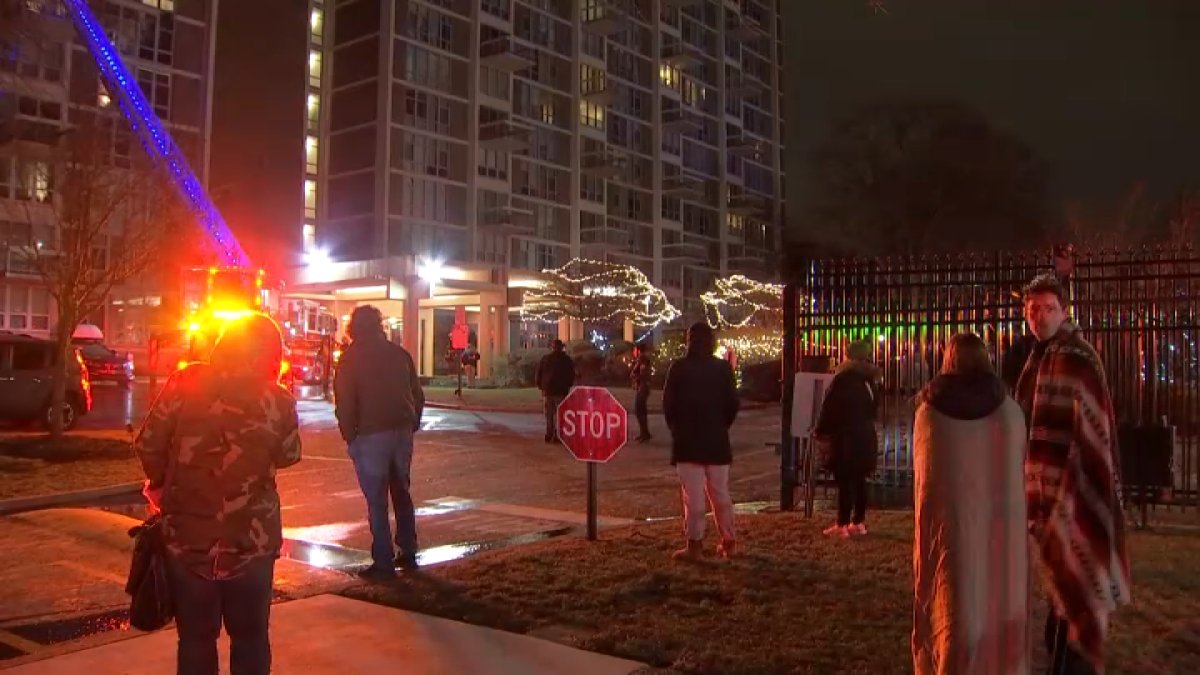 Fire at Philadelphia high-rise condo forces residents out into the cold