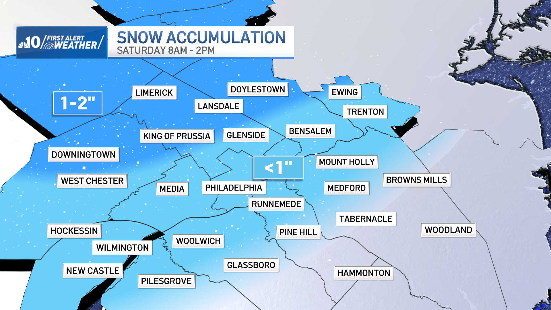 Light snow to fall in Philly, Pennsylvania suburbs on Saturday