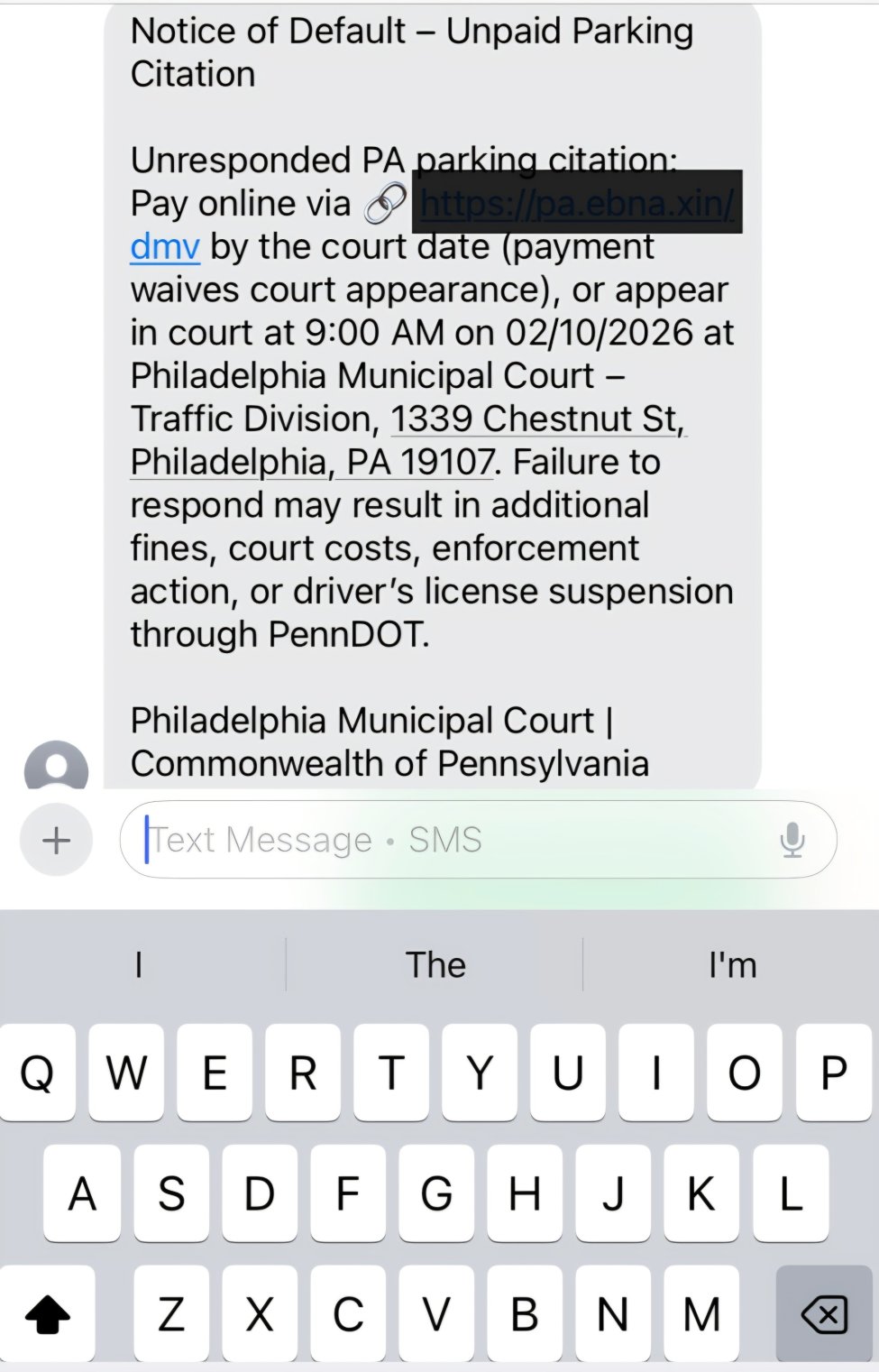 Philadelphia court officials issue warning over text message scam ...