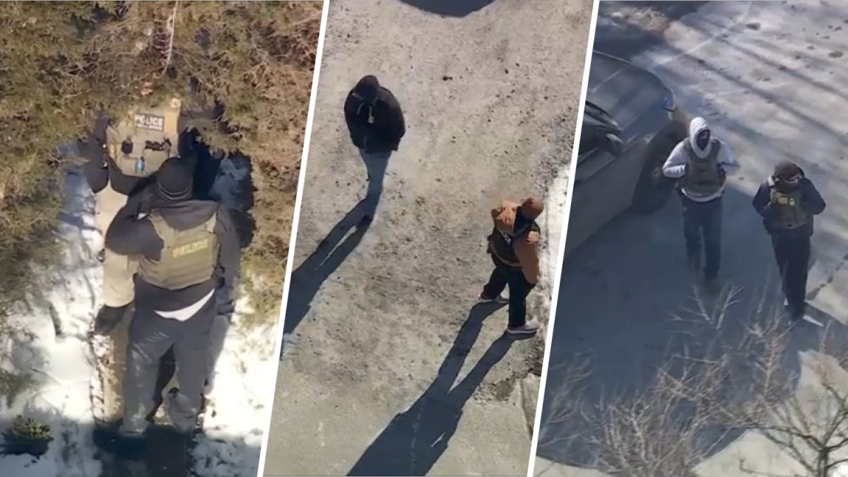 A person is in custody after masked ICE agents entered a home in Eagleville, Pennsylvania, on Monday.