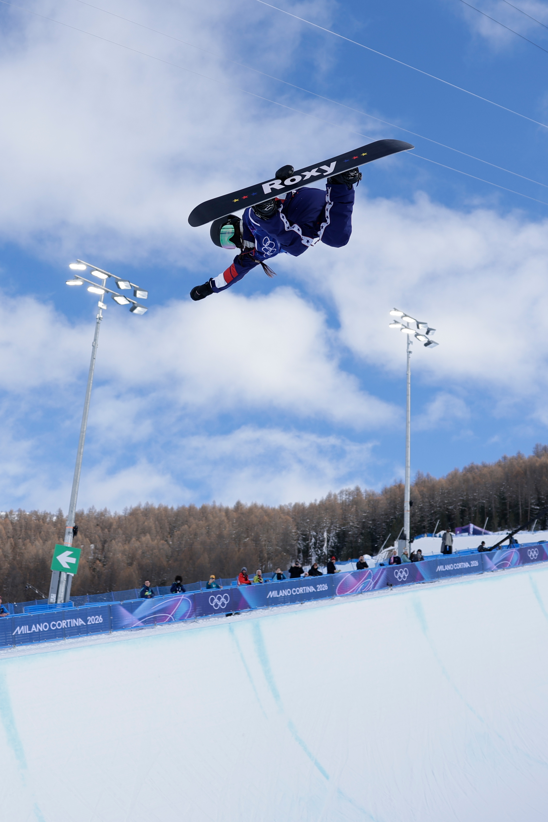 Chloe Kim competes