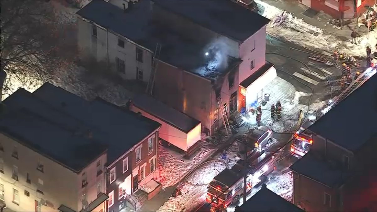 Fire crews found a man dead on Thursday morning when flames tore through a property in North Philadelphia, officials say.