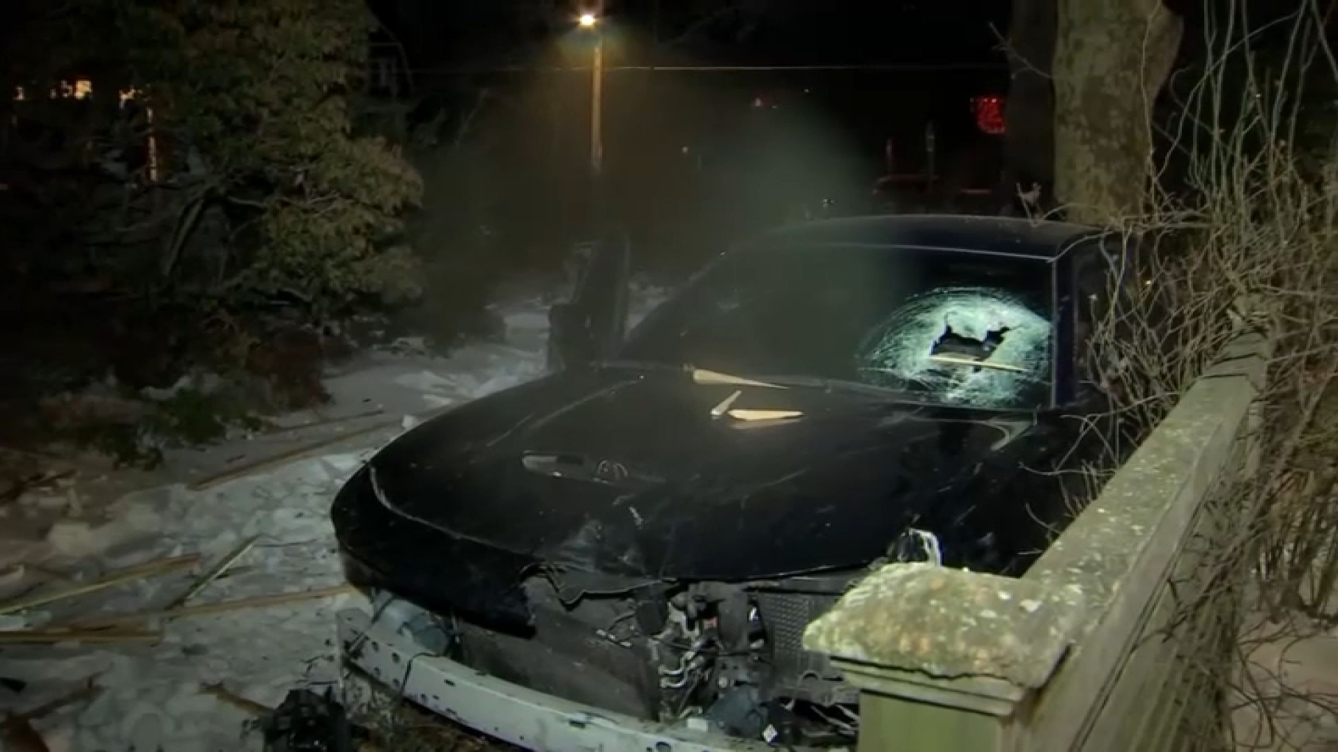 Driver killed as car careens through fence at West Mount Airy home, police say