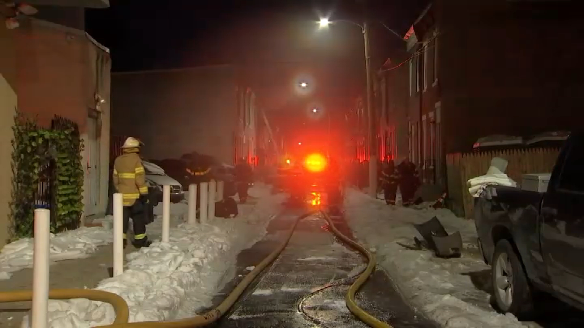 Firefighters battle bitter cold to extinguish North Philly rowhome fire