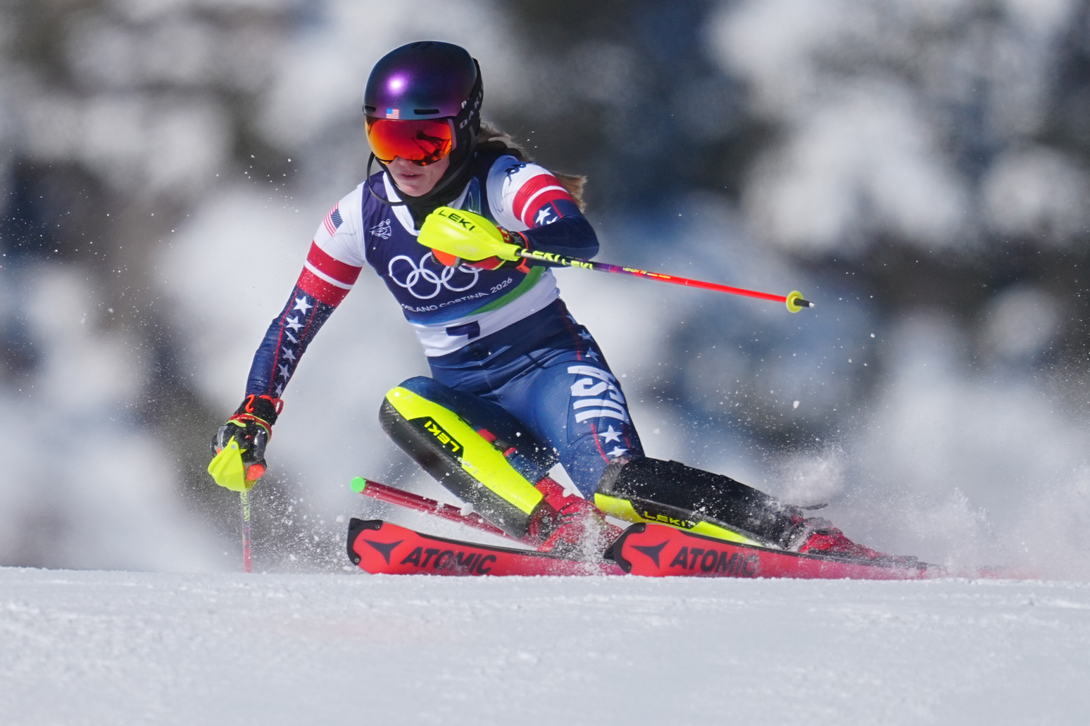 Mikaela Shiffrin competes