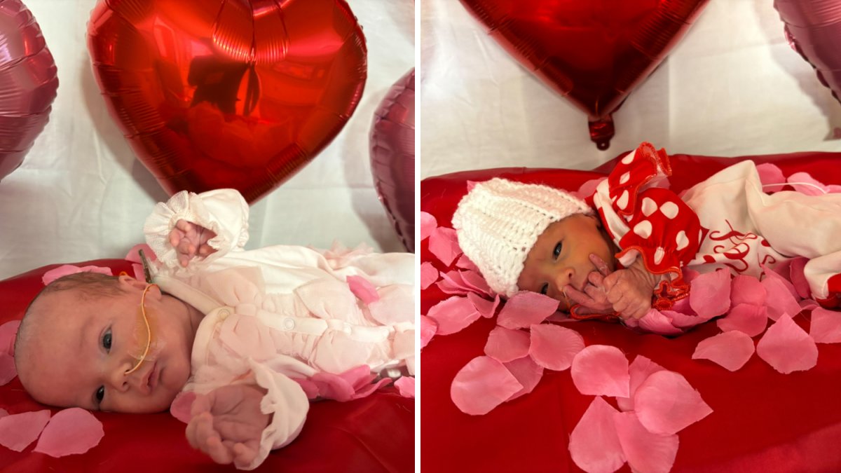 Photos: Babies at Jefferson Health celebrate their first Valentine's Day