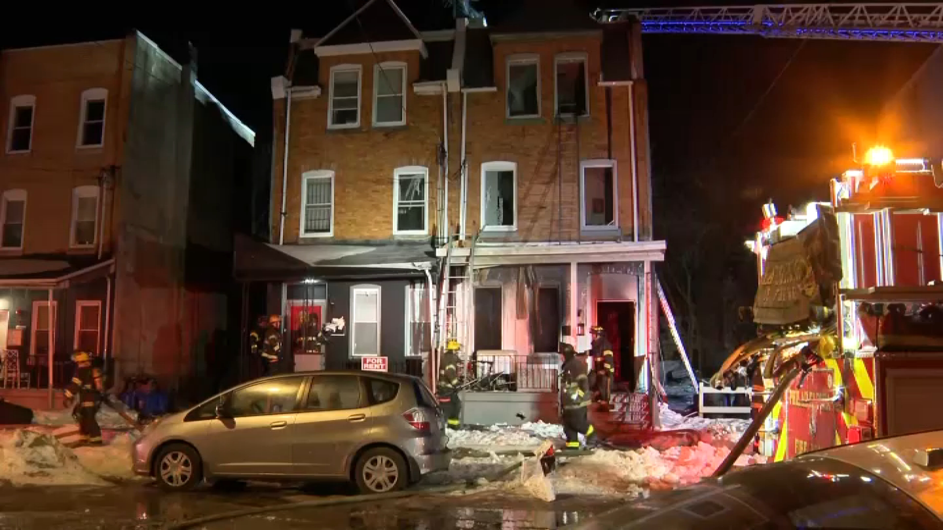 West Philly rowhome suffers severe damage from fire on Saturday night