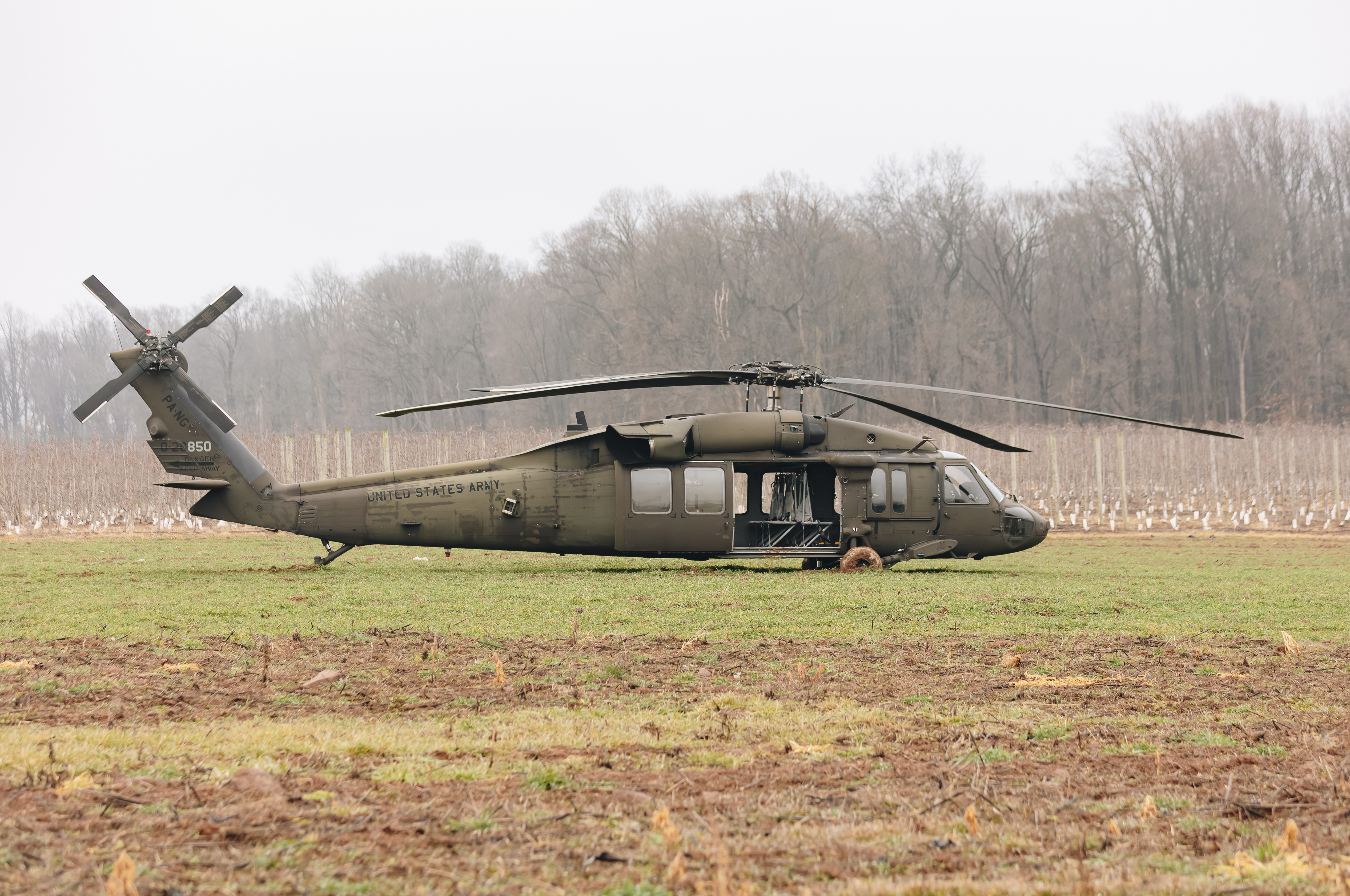 Military helicopter makes emergency landing in Berks County