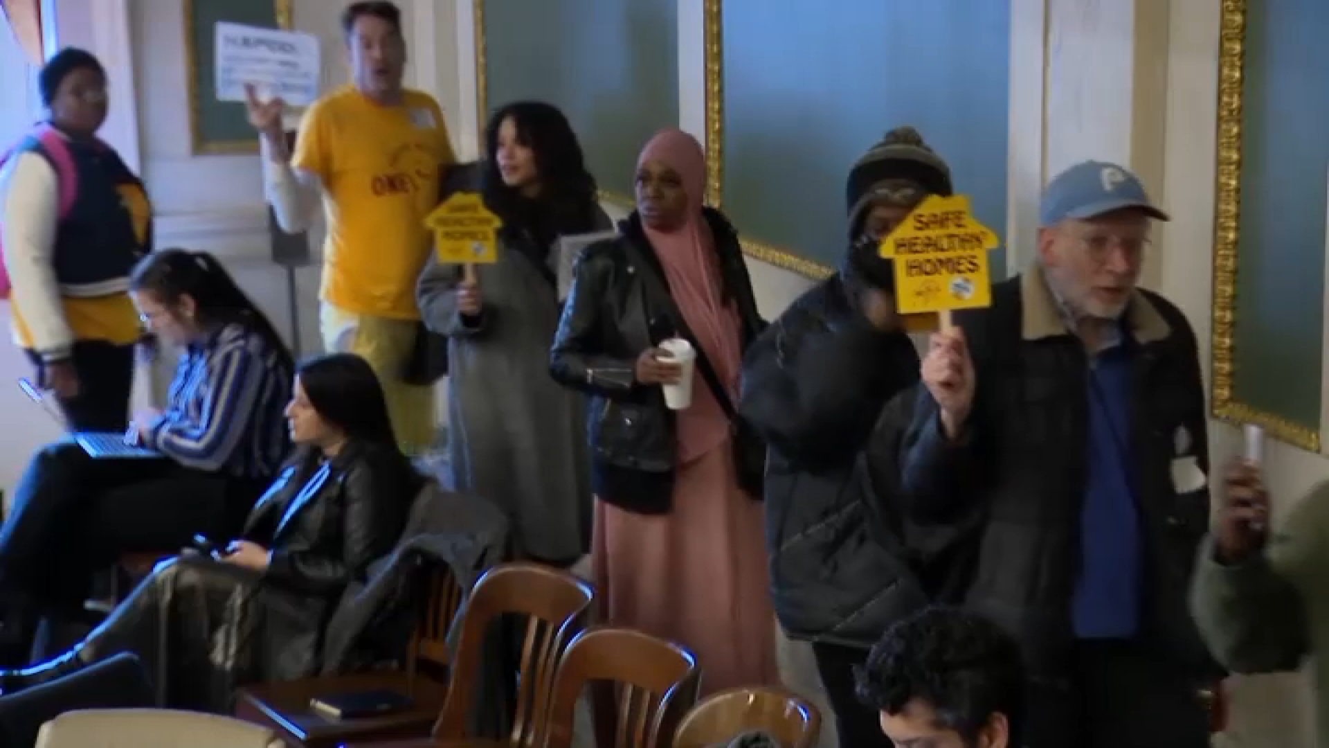 Watch: Activists flood City Council in support of Safe and Healthy Homes Act