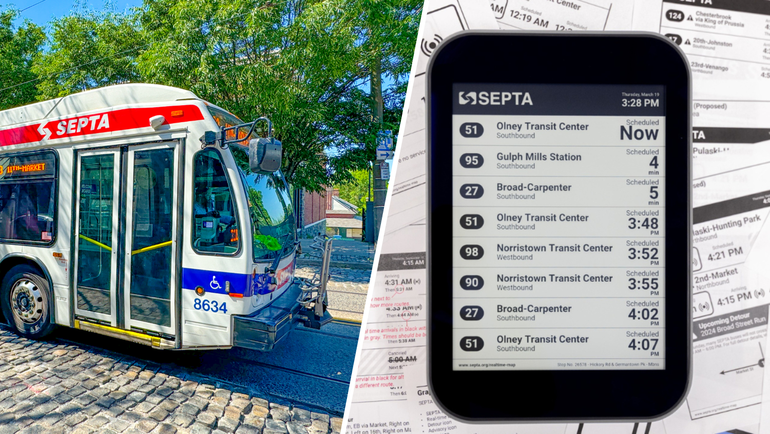 SEPTA testing real-time arrival displays at select bus stops, trolley stations