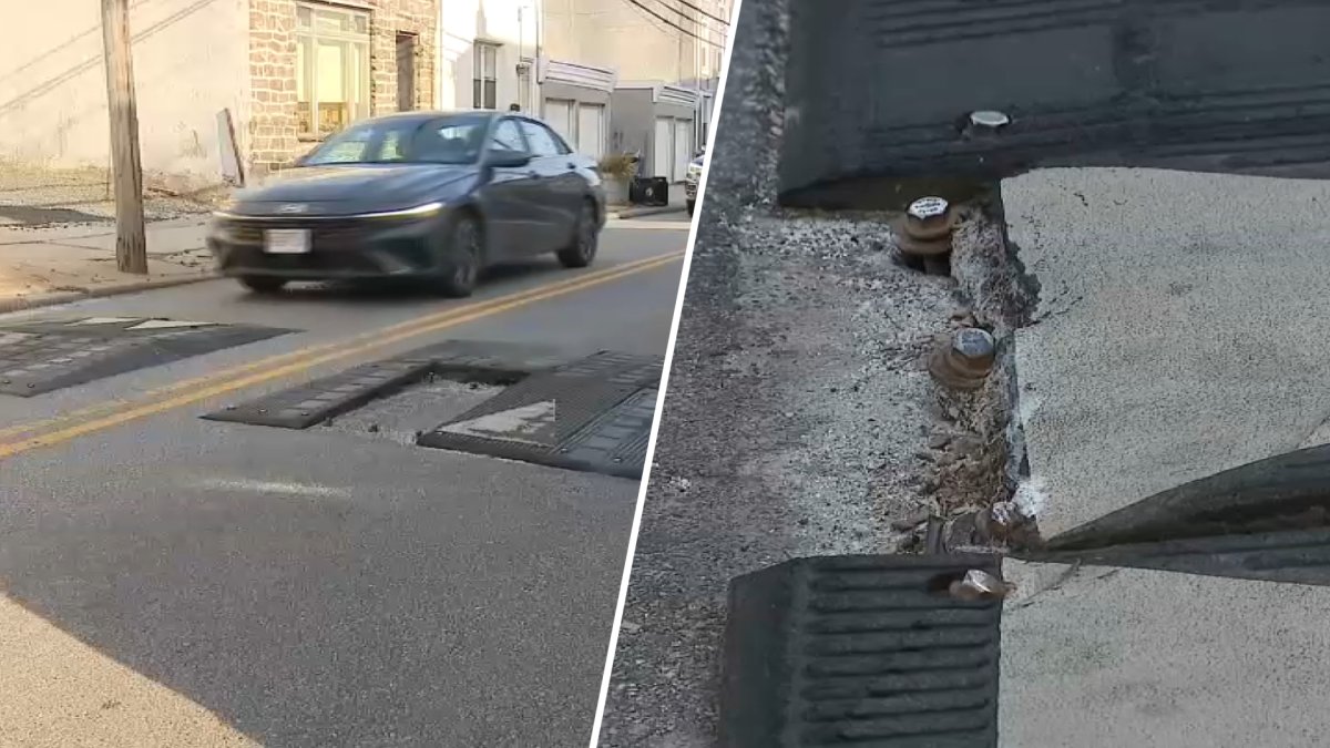 Speed bumps left broken for months causing trouble for Northwest Philly drivers