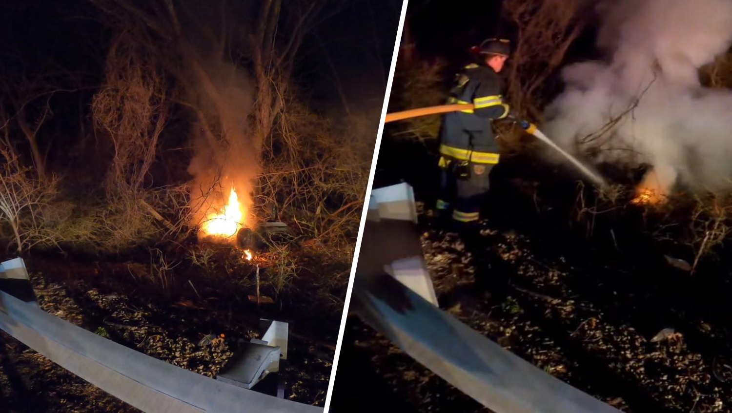 Car overturns into embankment off of West Chester Pike on Saturday: Officials