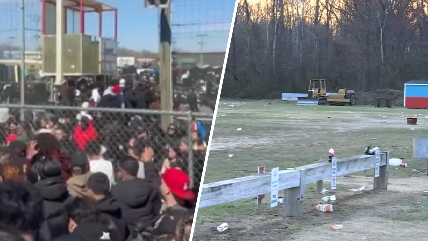 Large and chaotic crowd at Bridgeport Speedway causes emergency alerts on Sunday