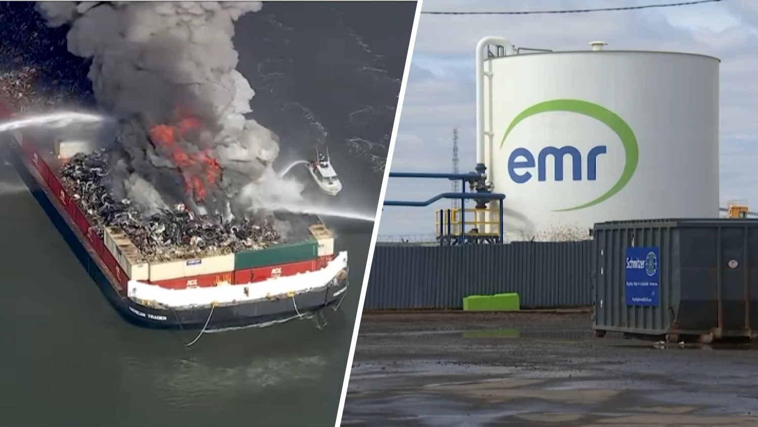 Lawsuit against NJ recycling company now includes massive barge fire