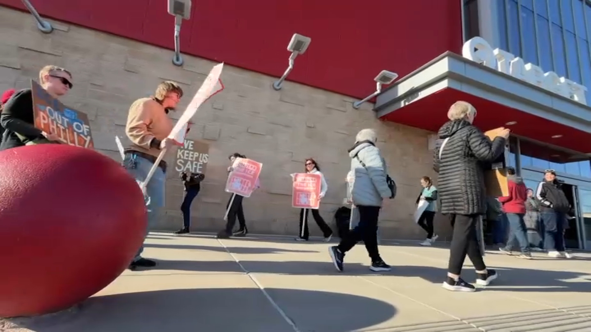 Anti-ICE protesters hold demonstration outside King of Prussia Target