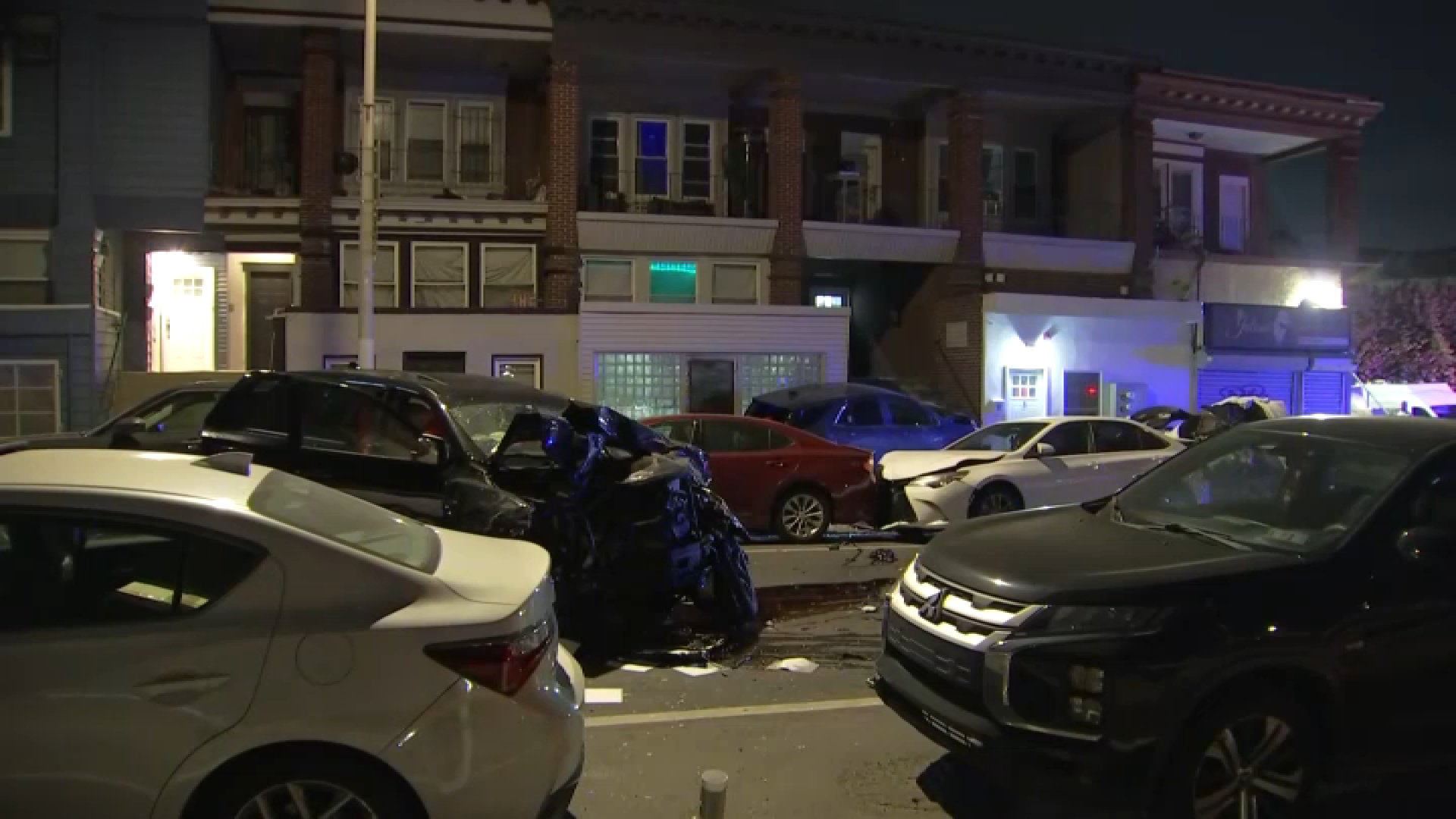 Multi-vehicle crash leaves one person, dog dead overnight in West Philadelphia