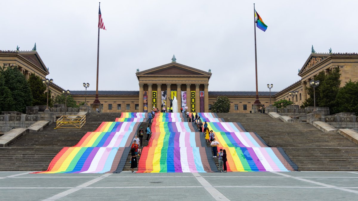 Benjamin Franklin Parkway looking toward the Philadelphia Museum of Art