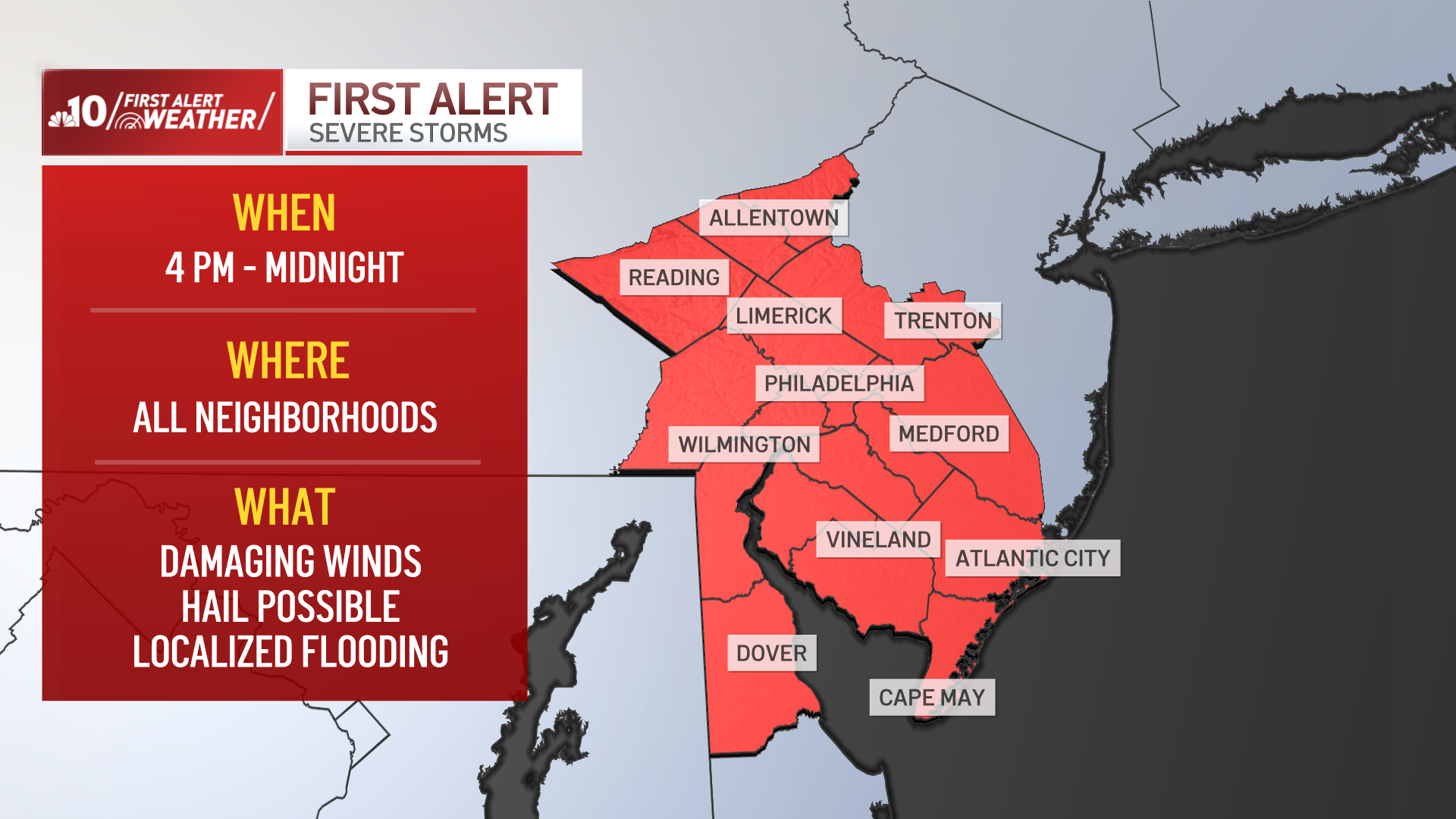 Live: Severe storms could bring damaging wind, hail and flooding to region