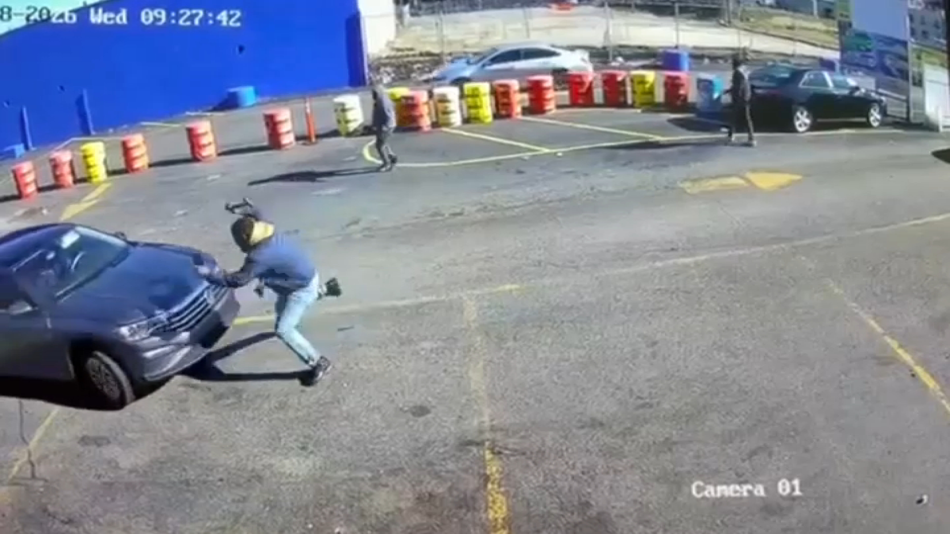 Video: couple argues, woman runs over man with her car at North Philly car wash