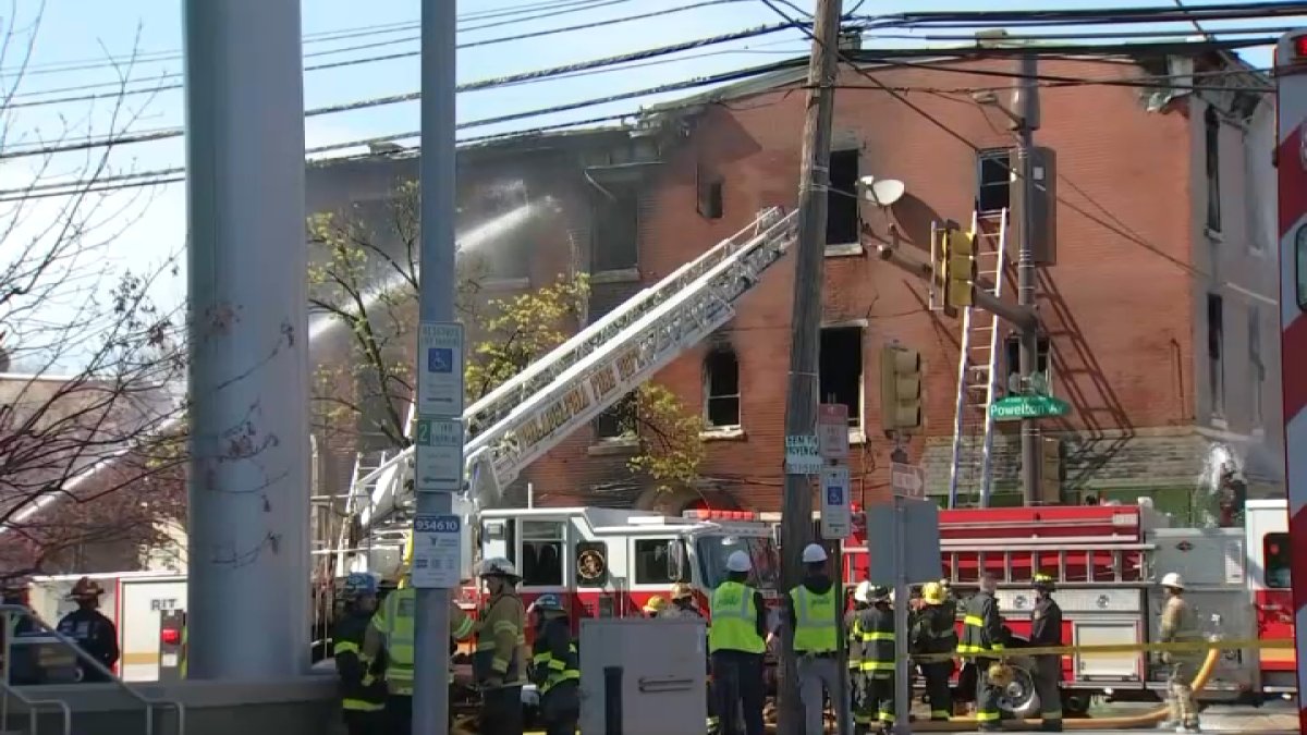 Fire destroys apartment building in West Philadelphia on Sunday