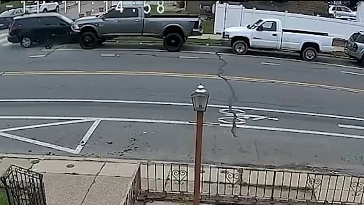 New video shows police SUV crashing through fence of Philly home ...