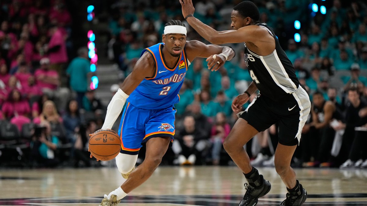 Gilgeous-Alexander, bench propel Thunder past Spurs 123-108 after historic slow start for 2-1 lead