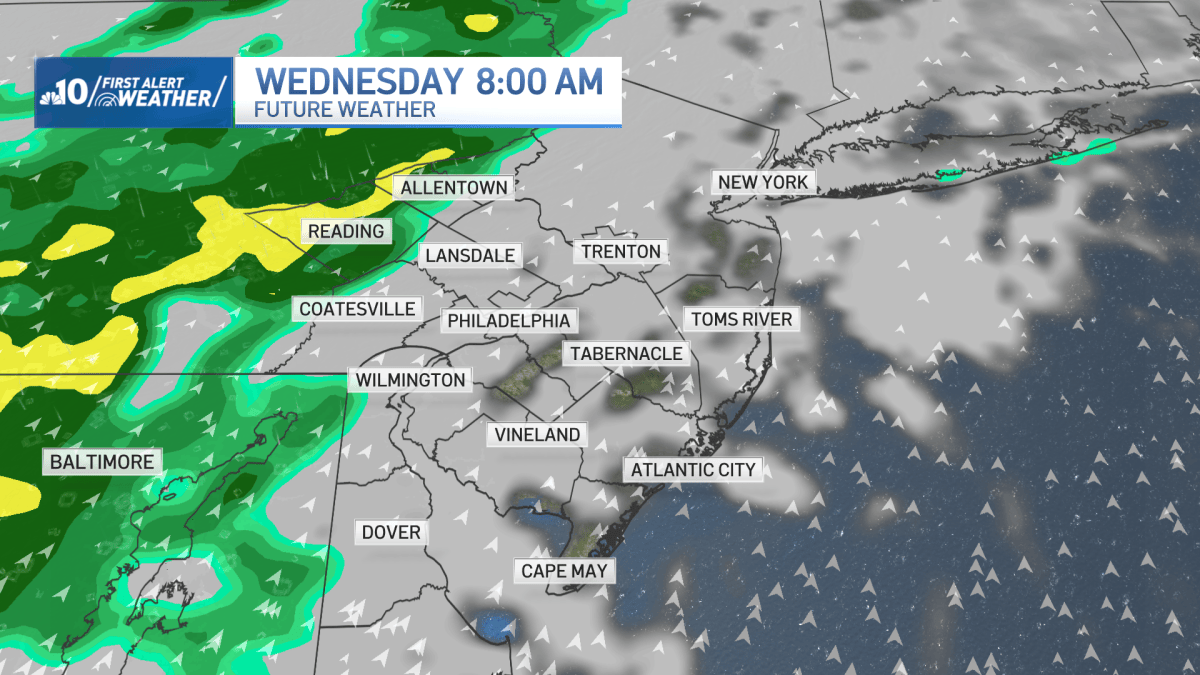 Rain moves in Wednesday morning – NBC10 Philadelphia
