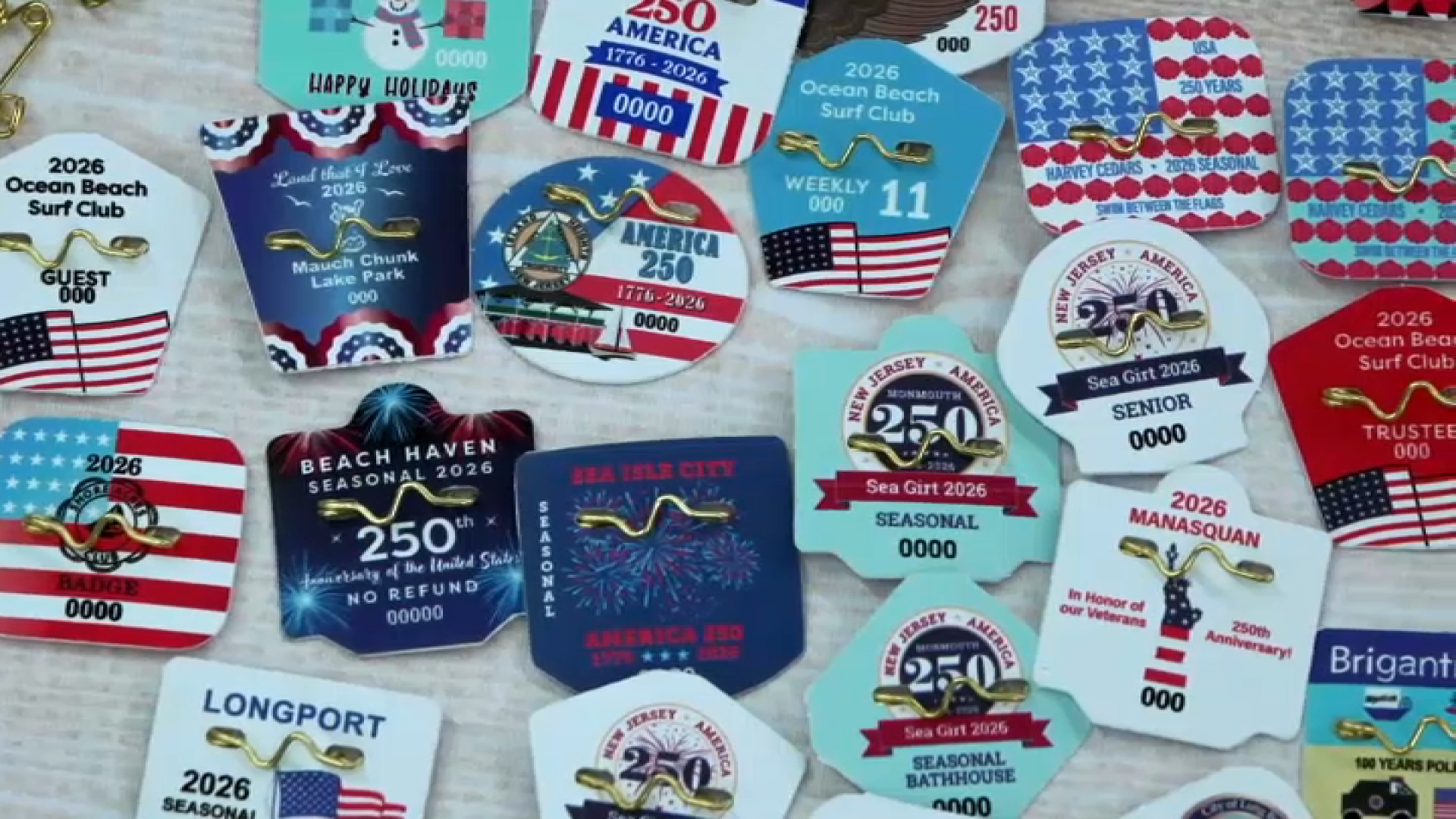 Jersey Shore embraces America 250 with patriotic beach tags for summer 2026
