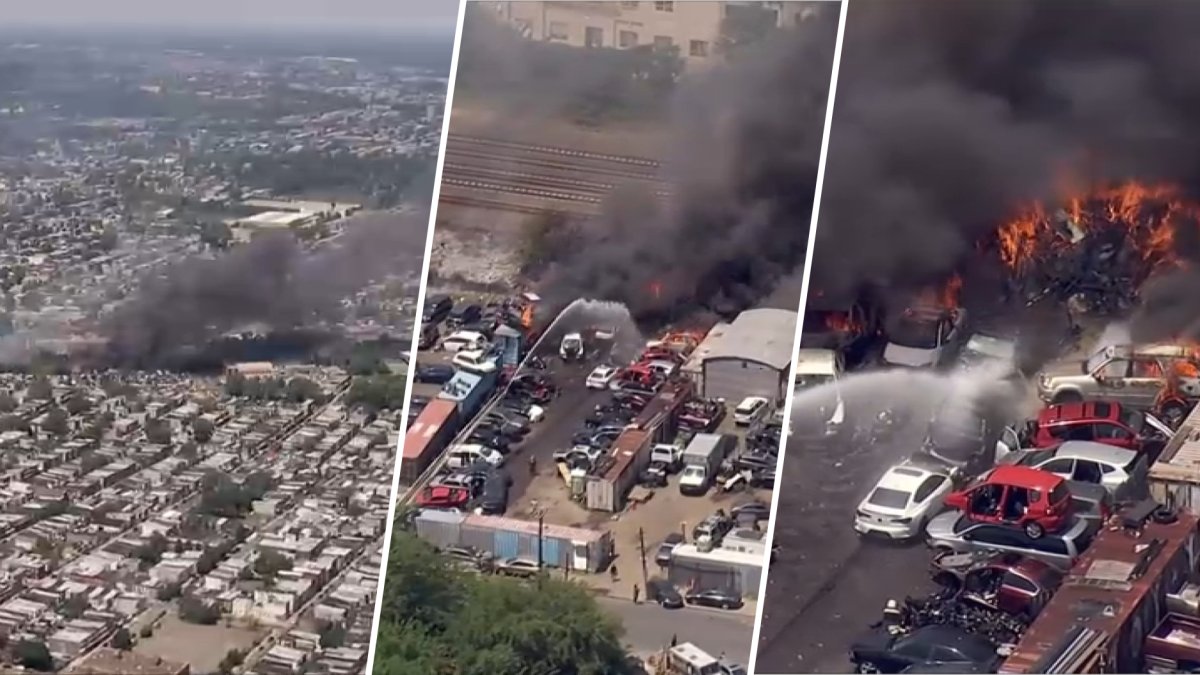 Large brush fires in North Philly send thick, black smoke into the air Wednesd...