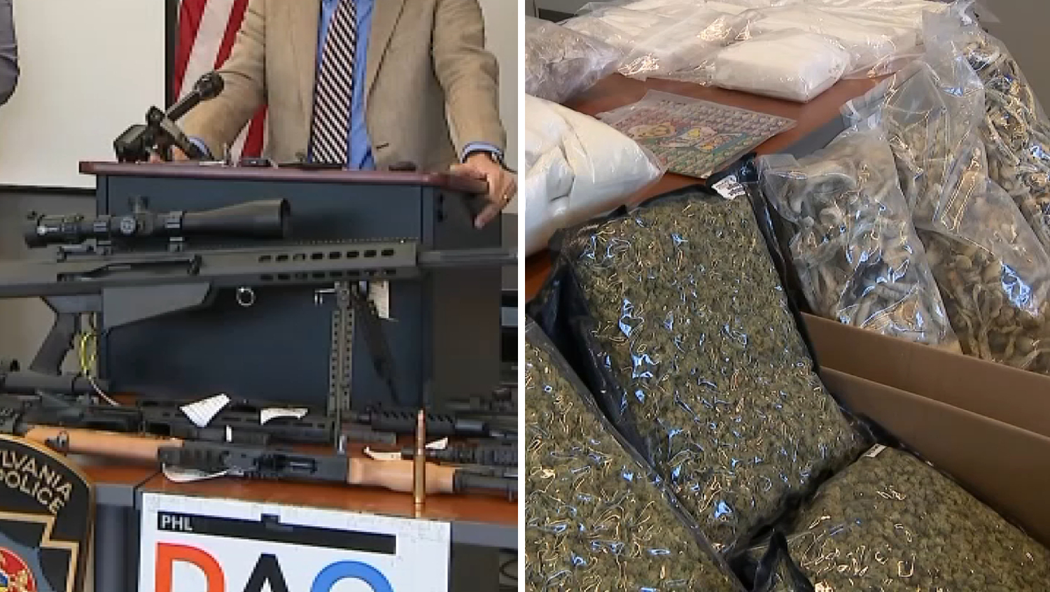 2 charged in massive guns and drugs bust in Northeast Philly