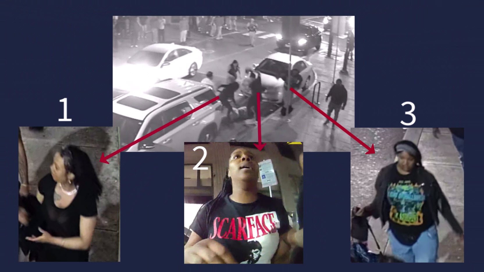 Caught on Cam: 3 women sought in Center City assault, robbery