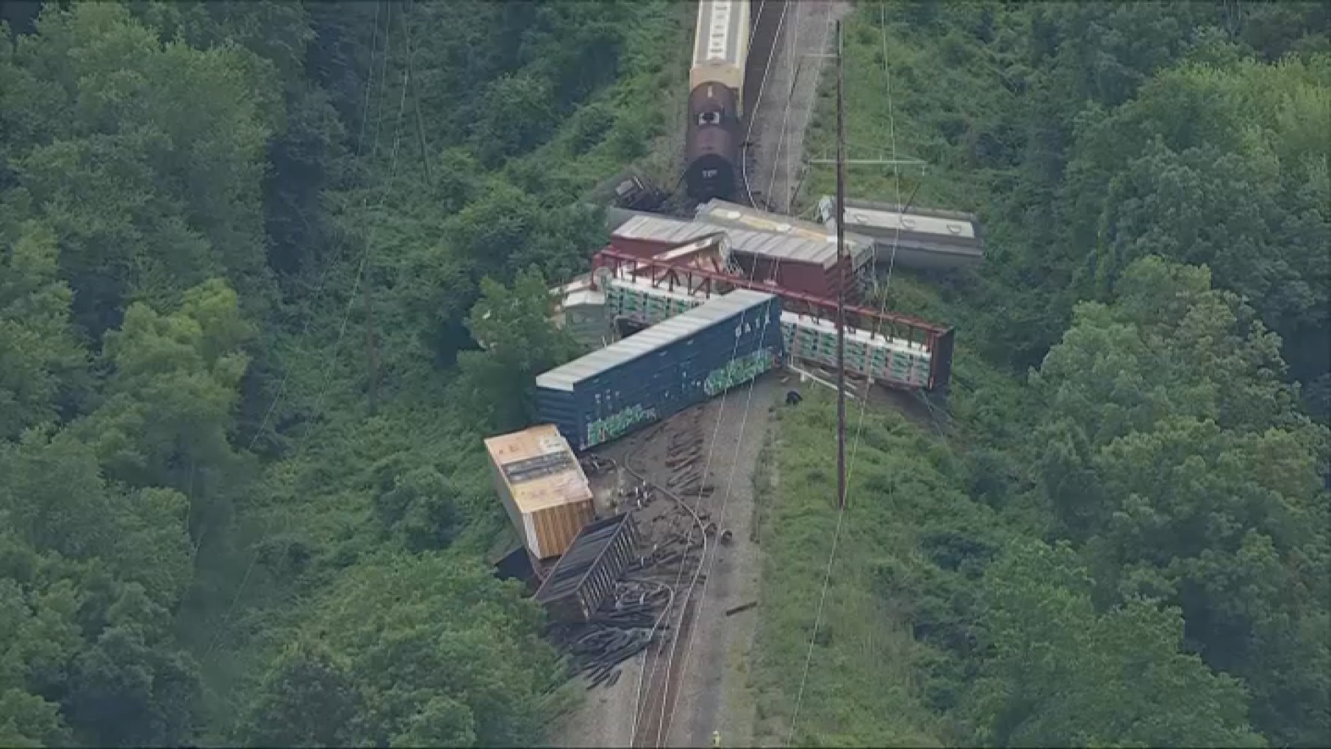 Live updates: Freight train derails in Bensalem, residents shelter-in-place