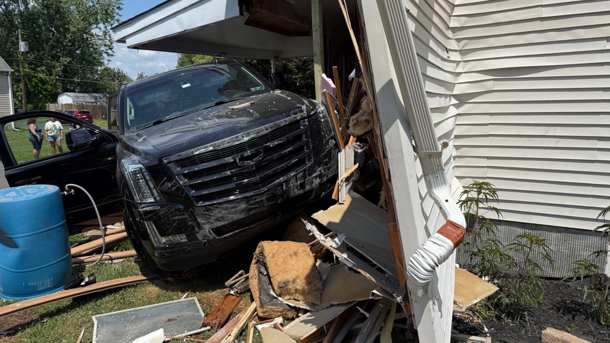 3 teens arrested after stolen SUV crashes into Bucks County home, police say