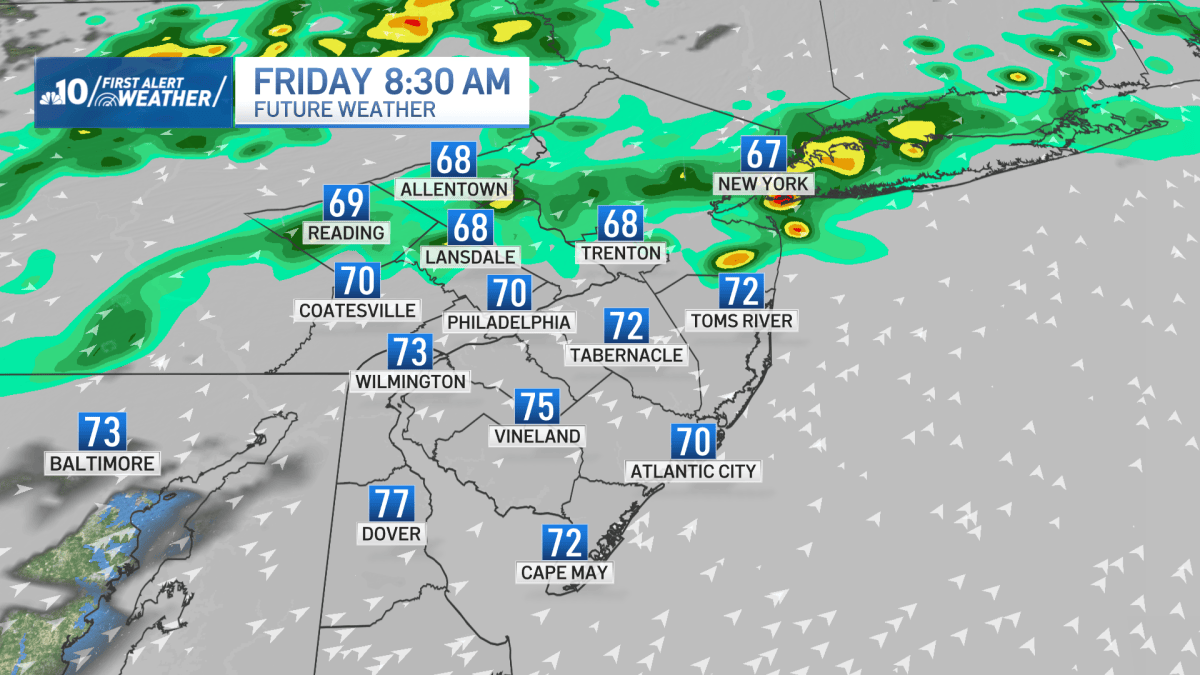 Pleasant weather then rain as we approach the weekend – NBC10 Philadelphia