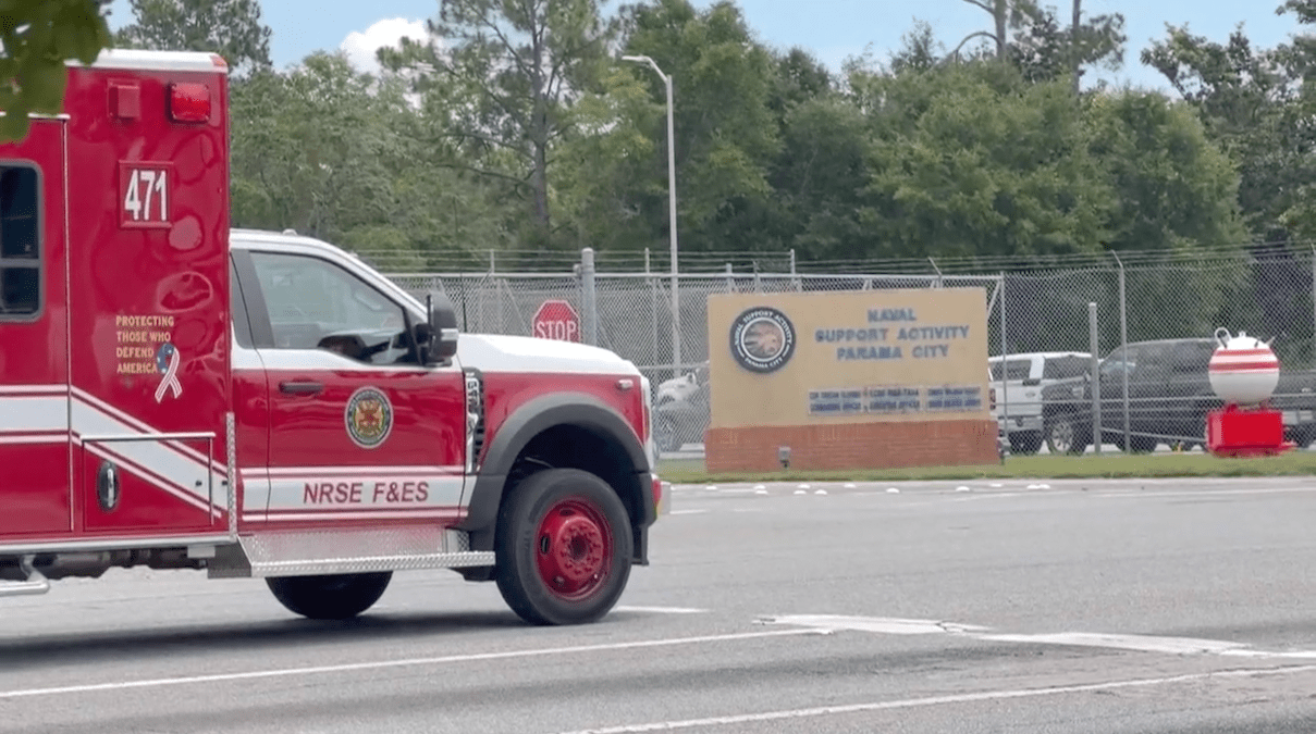 Chilling shark attack at Florida Navy base caught on camera