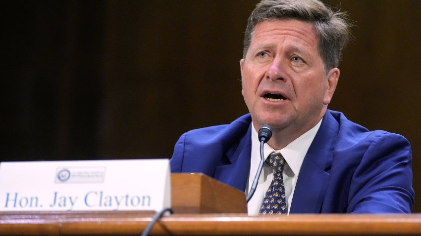 Jay Clayton testifies during a Senate Intelligence Committee confirmation hearing to be the next Director of National...