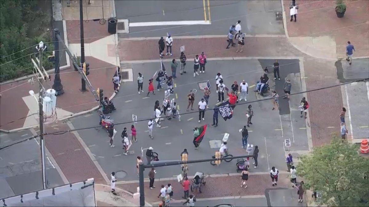 Protesters march in Wilmington in response to police shooting of Kadir Skinner